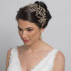 Silver Rhinestone Leaf Bridal Wedding Headband 1589