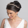 Light Gold Clear Starfish Rhinestone Bridal Wedding Headband 1591