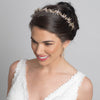 Light Gold Clear Starfish Rhinestone Bridal Wedding Headband 1591