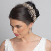 Silver or Lt Gold Wired Bridal Wedding Tiara With Crystals Side Headband 4821