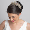 Gold Clear Multi Cut Teardrop CZ Crystal Chandelier Bridal Wedding Earrings 7769
