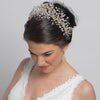 Rose Gold Clear Rhinestone Handmade Wired Bridal Wedding Tiara 6349