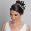 Rose Gold Clear Rhinestone Drop Bridal Wedding Jewelry Set 8265