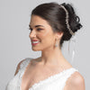 Light Gold Clear Rhinestone & Swarovski Crystal Bead Vine Ribbon Bridal Wedding Headband 6439