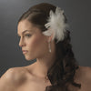 Floral Bridal Wedding Hair Fascinator with Crystals Bridal Wedding Hair Clip 1531 with Bridal Wedding Brooch Pin