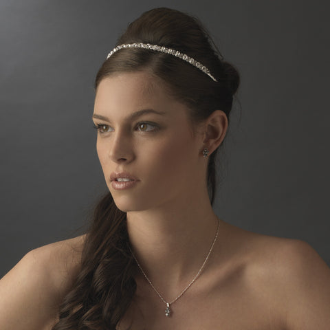 Glamorous Silver Clear Rhinestone Bridal Wedding Headband 16489