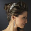 Silver Clear Rhinestone Side Accented Bridal Wedding Double Side Accented Bridal Wedding Headband Headpiece 1689