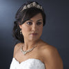 Gold Freshwater Pearl Bridal Wedding Necklace Earring Set NE 7825