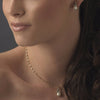 Bridal Wedding Necklace Earring Set NE 112 Silver White