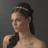 Glamorous Silver Clear CZ Dangle Bridal Wedding Earrings 5820