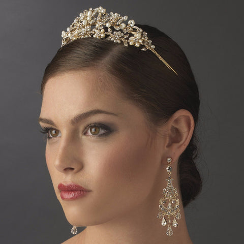 Headpiece 7532 Gold Freshwater Pearl