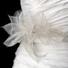 Flower Feather Fascinator with Pearls, Rhinestones & Seed Beads 7805