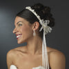 Delightful White or Ivory Flower & Pearl Greek Stefana Wedding Crowns 8017