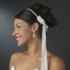 Elegant White or Ivory Greek Stefana Wedding Crowns w/ Silver Beading 8018