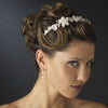 Headpiece 8279 Gold Clear White Potato Pearl