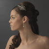 Antique Silver Crystal Flower Headpiece HP 8291