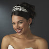 * Beautiful Pearl & Rhinestone Floral Bridal Wedding Tiara Headpiece HP 8316