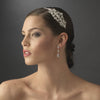 Silver Bridal Wedding Headband with Exquisite Rhinestone Vintage Side Accent - HP 8339