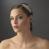 Silver Bridal Wedding Headband with Exquisite Rhinestone Vintage Side Accent - HP 8339