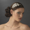 Silver Side Accenting Rhinestone Flower Cluster Bridal Wedding Headband - HP 8349