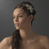 Silver Dainty Flower Rhinestone Mesh Bridal Wedding Headband - HP 8350