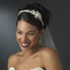 Pearl & Rhinestone Couture Side Accented Flower Bridal Wedding Headband - HP 8354