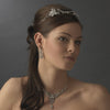 Rhodium Vintage Rhinestone Touched Bridal Wedding Headband - HP 8406 Silver