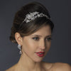 Antique Silver Crystal & Pearl Bridal Wedding Headpiece Headpiece 952