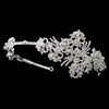 Silver Clear Rhinestone & Swarovski Crystal Bead Floral Bridal Wedding Side Headband