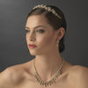 Bridal Wedding Necklace Earring Set NE 999 Gold