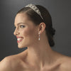 Glamorous Silver Clear CZ Dangle Bridal Wedding Earrings 3031
