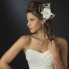 * Rhinestone Feather Ribbon Bridal Wedding Brooch Pin with Fascinator Bridal Wedding Hair Clip 2531