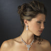 Silver Clear Kim Kardashian's Inspired CZ Crystal Bridal Wedding Jewelry Set 1538