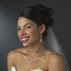 Shimmering Silver Clear CZ Bridal Wedding Necklace N 2647