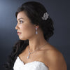 Silver CZ Bridal Wedding Necklace N 2724