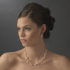 Pearl & Rhinestone Dangle Bridal Wedding Earrings 8366