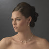 Silver Pearl Bridal Wedding Necklace 8367