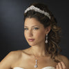 Fabulous Silver Clear CZ Bridal Wedding Necklace 8623