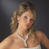 Bridal Wedding Necklace Earring Set 1042 Grey