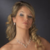 Pearl and Rhinestone Bridal Wedding Jewelry Set NE 70359 (Silver or Gold)