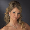 Pearl and Rhinestone Bridal Wedding Jewelry Set NE 70359 (Silver or Gold)