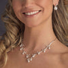 Pearl and Rhinestone Bridal Wedding Jewelry Set NE 70359 (Silver or Gold)