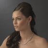 Crystal Butterfly Bridal Wedding Necklace and Earring Set NE 056