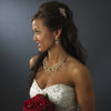 Gold Floral Swarovski Crystal Bridal Wedding Hair Comb 8005