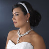 Bridal Wedding Necklace Earring Set 1042 Grey