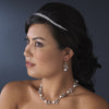 Bridal Wedding Necklace Earring Set 1043 Light Rose