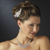 Silver Clear Statement Bridal Wedding Jewelry Set 71338
