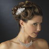 Exquisite Silver Clear Crystal Bridal Wedding Hair Comb 9803