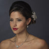 Gold Freshwater Pearl & CZ Crystal Bridal Wedding Jewelry Set 1269