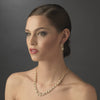 Bridal Wedding Necklace Earring Set NE 150 Gold Ivory